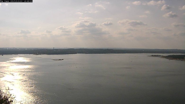 Lake Travis webcam, October 10, 2015 3:55 PM CT