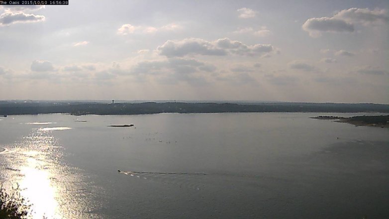 Lake Travis webcam, October 10, 2015 4:05 PM CT