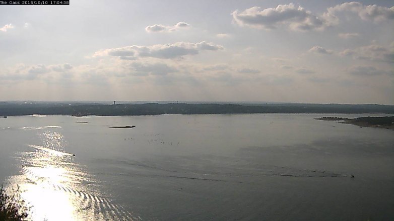 Lake Travis webcam, October 10, 2015 4:10 PM CT