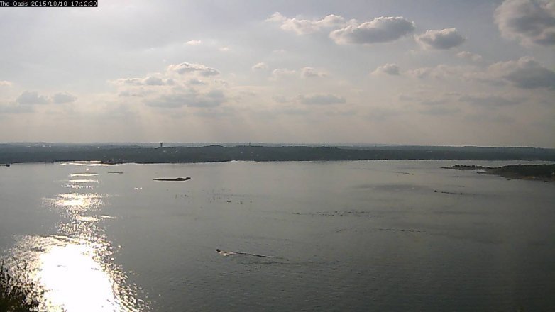 Lake Travis webcam, October 10, 2015 4:20 PM CT