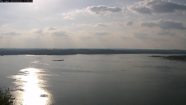 Lake Travis webcam, October 10, 2015 4:25 PM CT