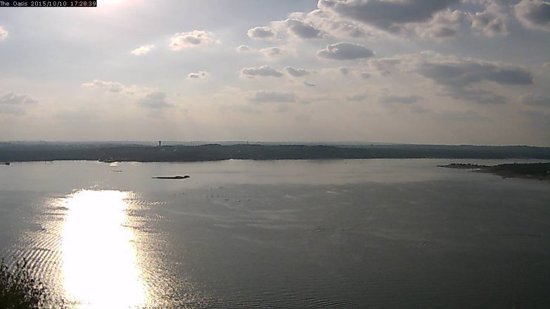 Lake Travis webcam, October 10, 2015 4:35 PM CT