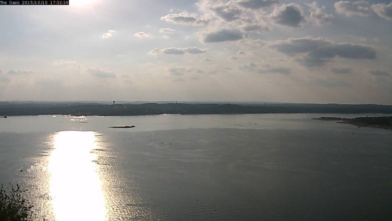Lake Travis webcam, October 10, 2015 4:40 PM CT