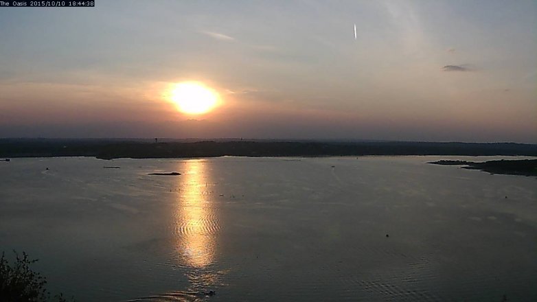 Lake Travis webcam, October 10, 2015 5:50 PM CT