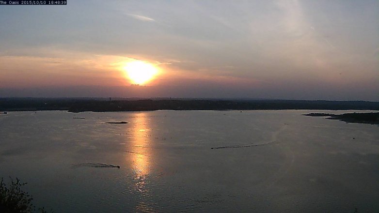 Lake Travis webcam, October 10, 2015 5:55 PM CT