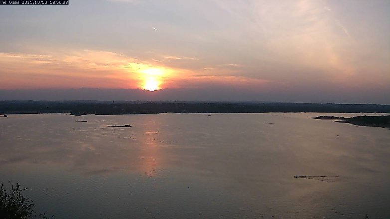 Lake Travis webcam, October 10, 2015 6:00 PM CT