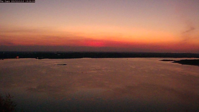 Lake Travis webcam, October 10, 2015 6:35 PM CT