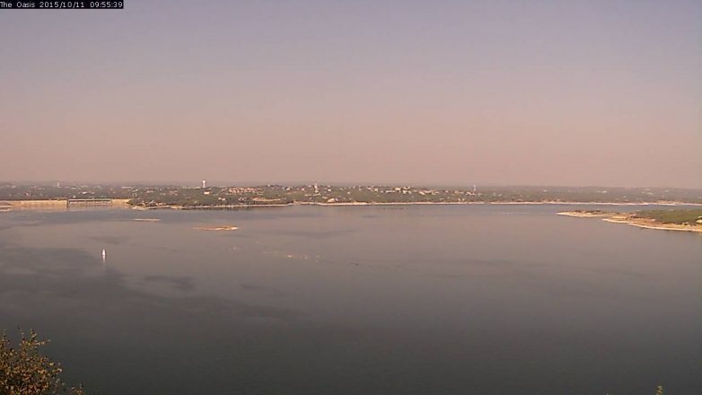 Lake Travis webcam, October 11, 2015 9:00 AM CT