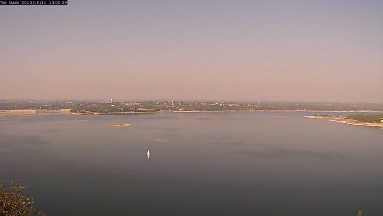 Lake Travis webcam, October 11, 2015 9:10 AM CT