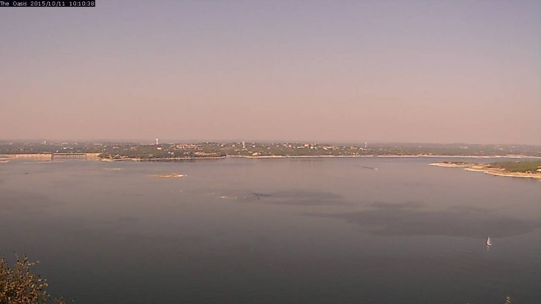 Lake Travis webcam, October 11, 2015 9:15 AM CT