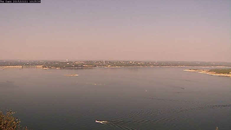 Lake Travis webcam, October 11, 2015 9:35 AM CT