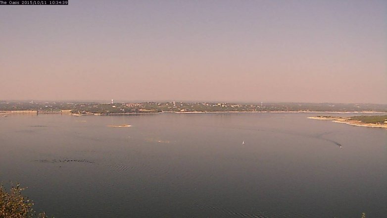 Lake Travis webcam, October 11, 2015 9:40 AM CT
