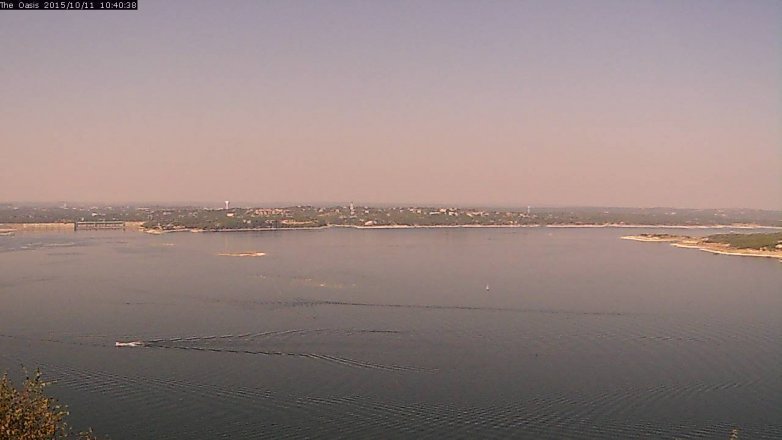 Lake Travis webcam, October 11, 2015 9:45 AM CT