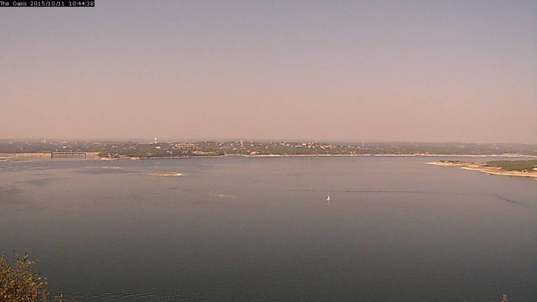 Lake Travis webcam, October 11, 2015 9:50 AM CT