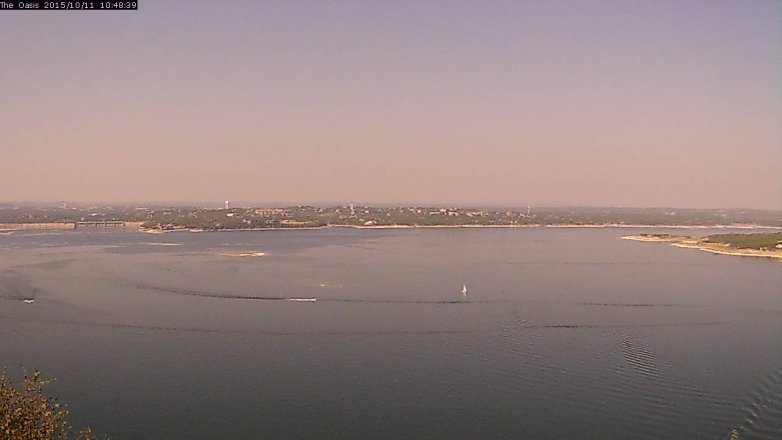 Lake Travis webcam, October 11, 2015 9:55 AM CT