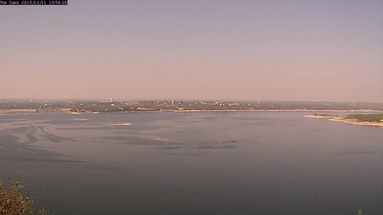 Lake Travis webcam, October 11, 2015 10:00 AM CT