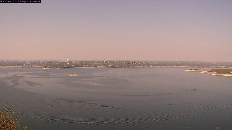 Lake Travis webcam, October 11, 2015 10:10 AM CT