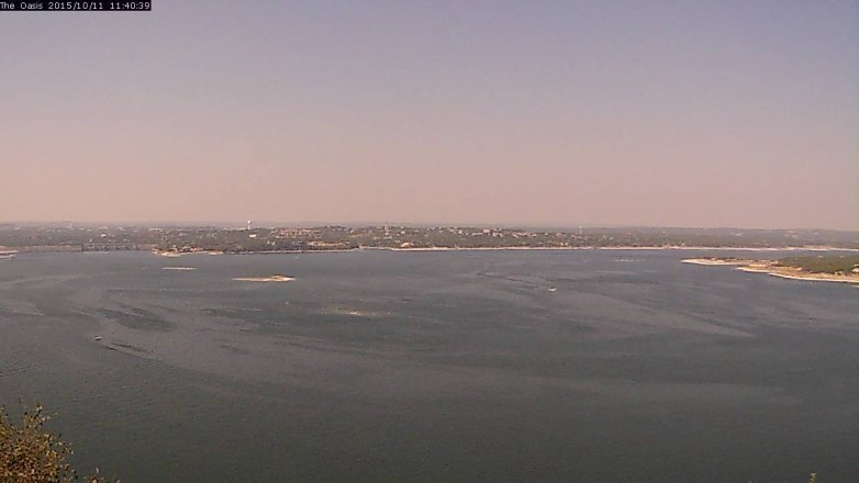 Lake Travis webcam, October 11, 2015 10:45 AM CT