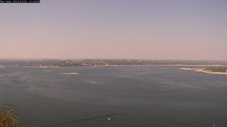 Lake Travis webcam, October 11, 2015 10:50 AM CT