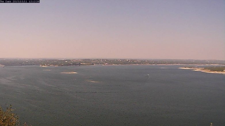 Lake Travis webcam, October 11, 2015 11:20 AM CT