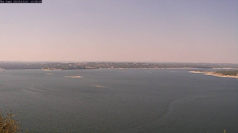 Lake Travis webcam, October 11, 2015 11:45 AM CT