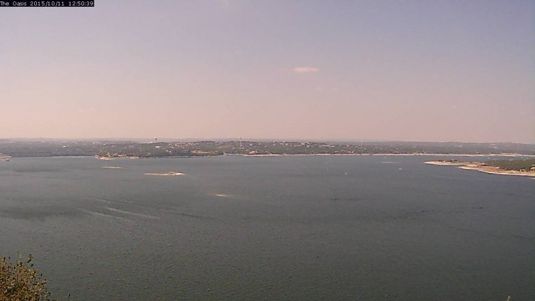Lake Travis webcam, October 11, 2015 11:55 AM CT
