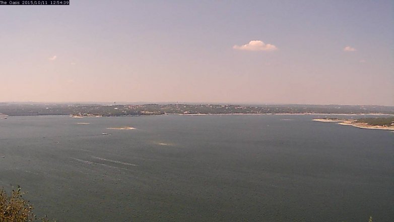 Lake Travis webcam, October 11, 2015 12:00 PM CT