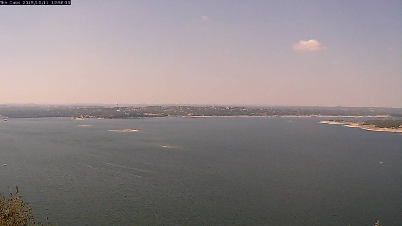 Lake Travis webcam, October 11, 2015 12:05 PM CT