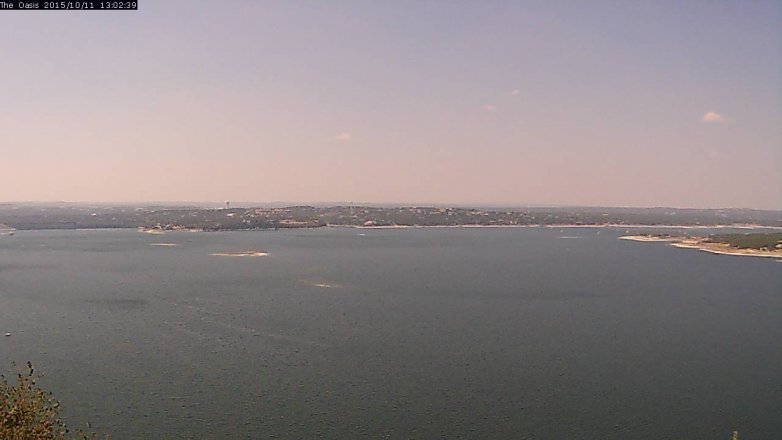 Lake Travis webcam, October 11, 2015 12:10 PM CT
