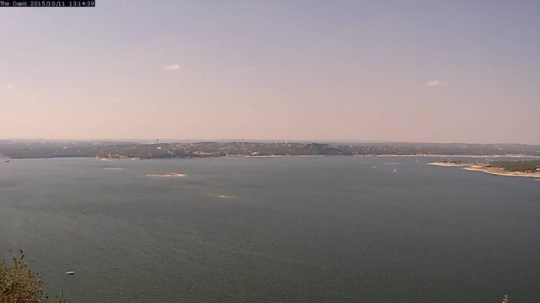 Lake Travis webcam, October 11, 2015 12:20 PM CT