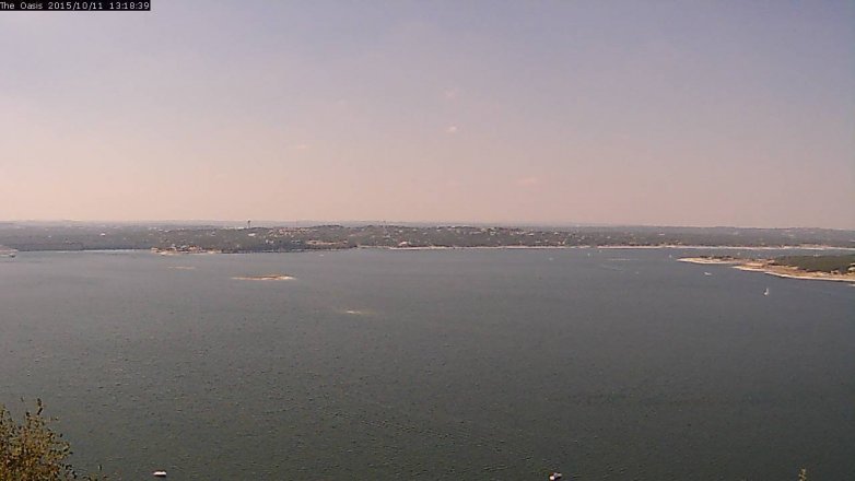Lake Travis webcam, October 11, 2015 12:25 PM CT