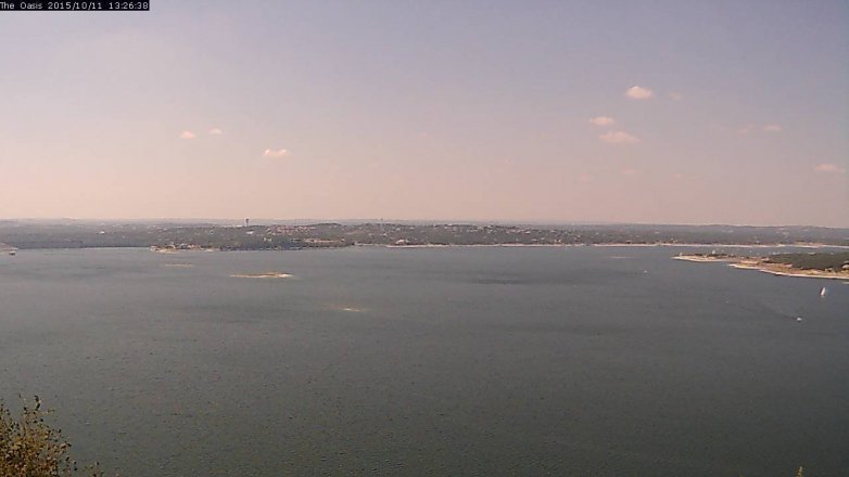 Lake Travis webcam, October 11, 2015 12:35 PM CT