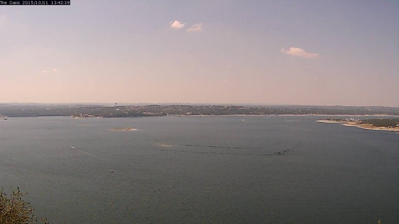 Lake Travis webcam, October 11, 2015 12:50 PM CT