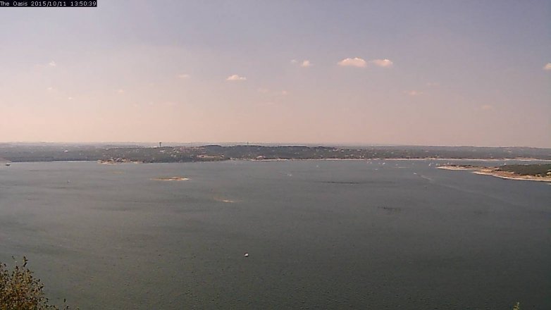 Lake Travis webcam, October 11, 2015 12:55 PM CT