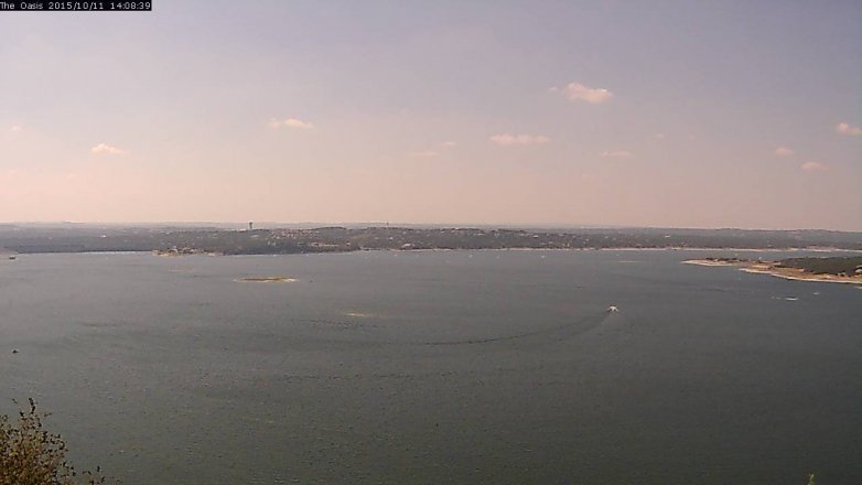 Lake Travis webcam, October 11, 2015 1:15 PM CT