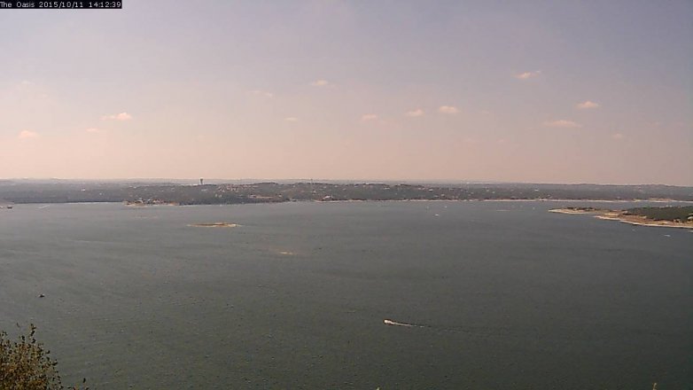 Lake Travis webcam, October 11, 2015 1:20 PM CT