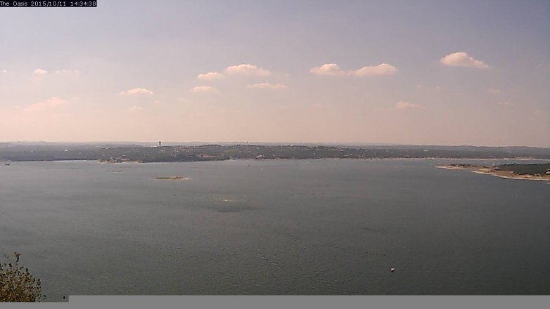 Lake Travis webcam, October 11, 2015 1:40 PM CT