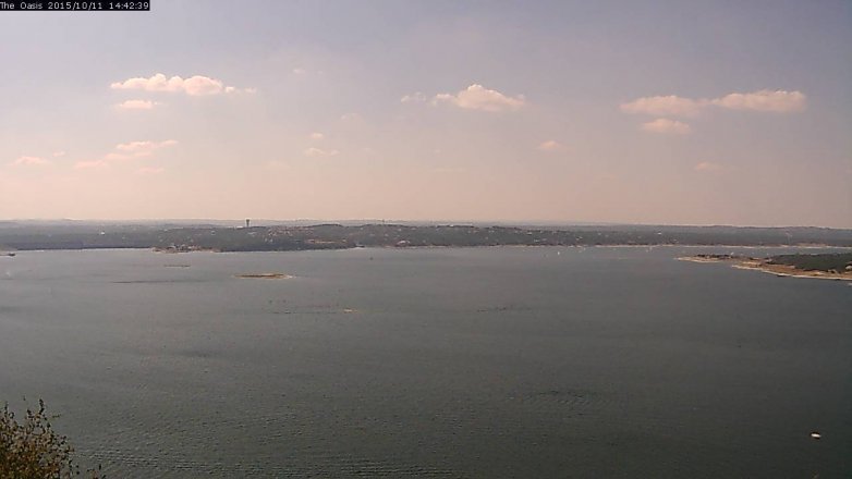 Lake Travis webcam, October 11, 2015 1:50 PM CT