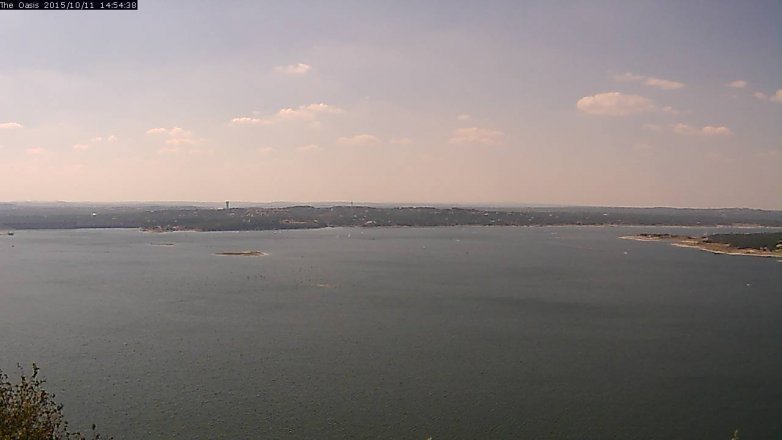 Lake Travis webcam, October 11, 2015 2:00 PM CT