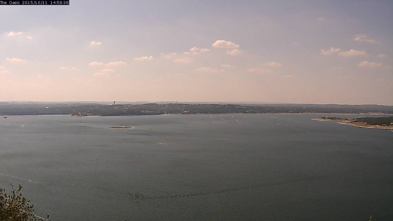 Lake Travis webcam, October 11, 2015 2:05 PM CT