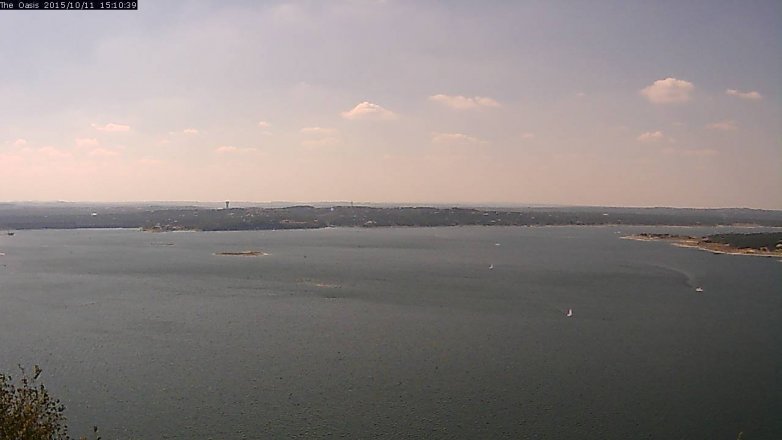Lake Travis webcam, October 11, 2015 2:15 PM CT