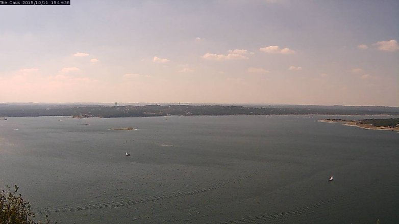 Lake Travis webcam, October 11, 2015 2:20 PM CT