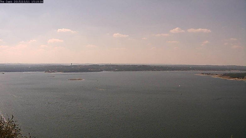 Lake Travis webcam, October 11, 2015 2:25 PM CT