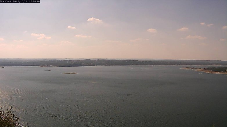 Lake Travis webcam, October 11, 2015 2:35 PM CT