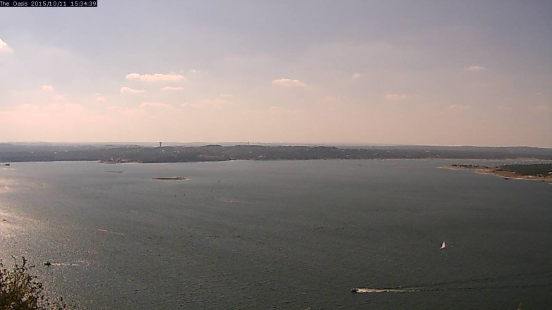Lake Travis webcam, October 11, 2015 2:40 PM CT
