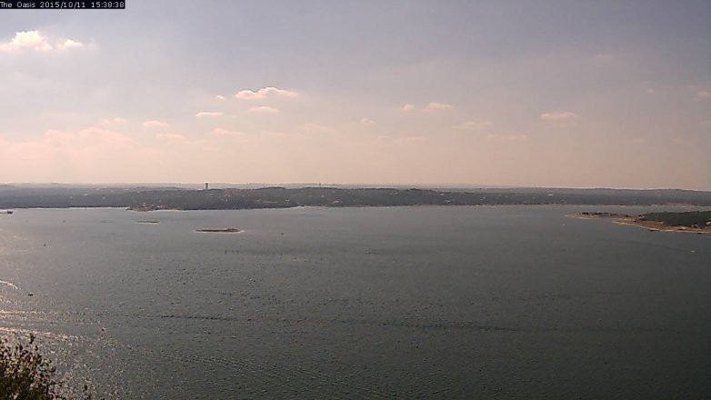 Lake Travis webcam, October 11, 2015 2:45 PM CT