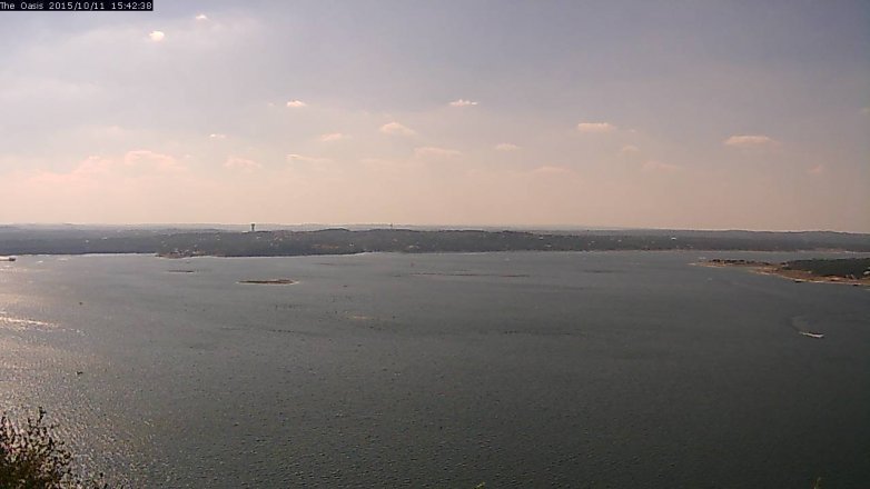 Lake Travis webcam, October 11, 2015 2:50 PM CT