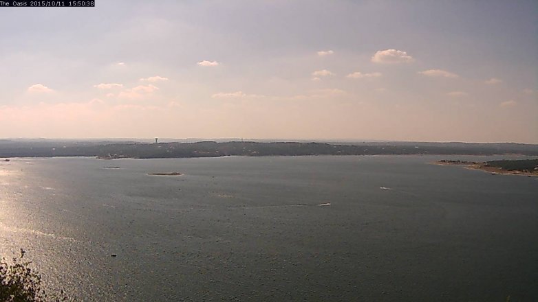 Lake Travis webcam, October 11, 2015 2:55 PM CT