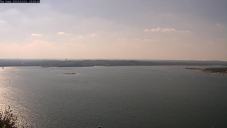 Lake Travis webcam, October 11, 2015 3:05 PM CT