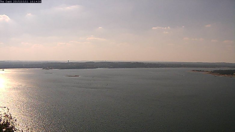 Lake Travis webcam, October 11, 2015 3:20 PM CT